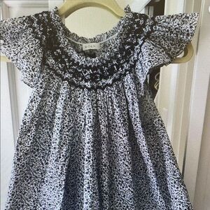 Dôen Black and White Floral Dress